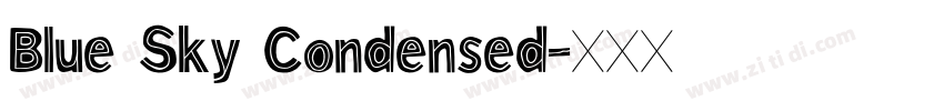 Blue Sky Condensed字体转换